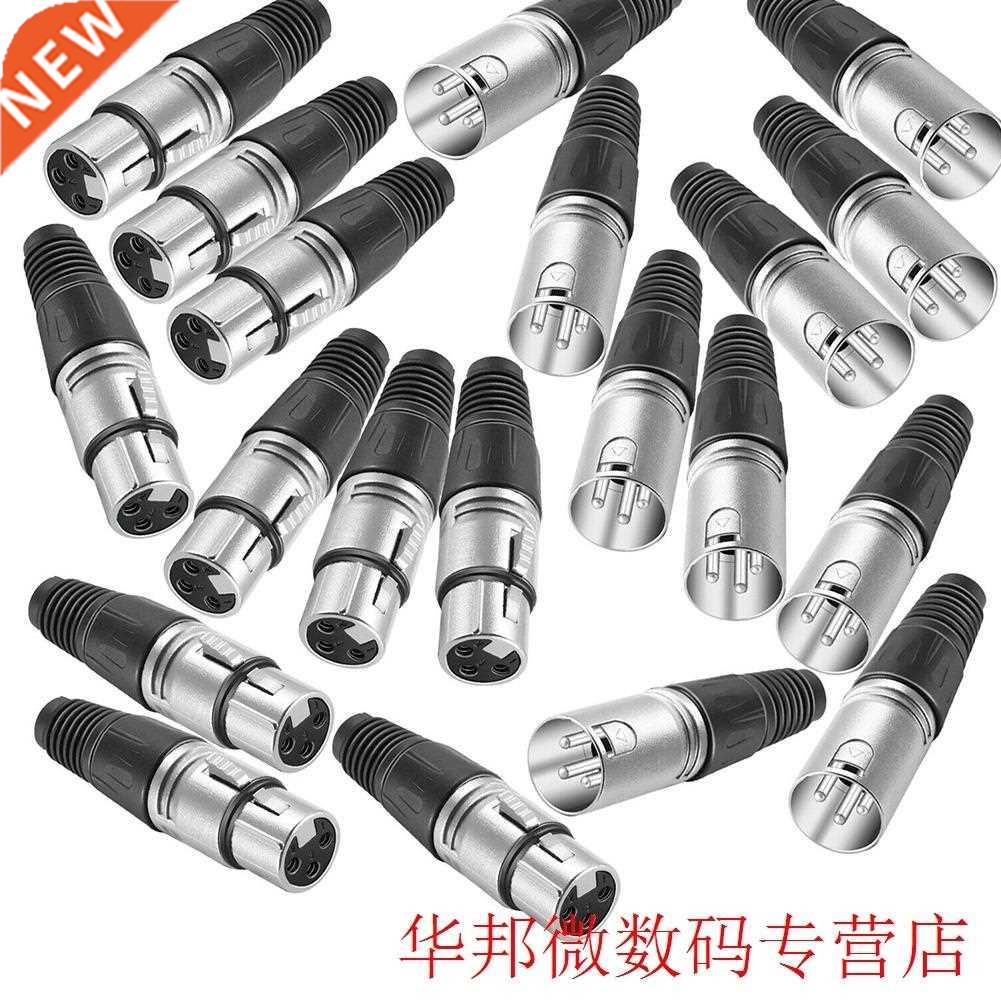 10pair Alloy XLR Durable Universal Compact 3 Pin Easy Instal
