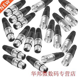 10pair Alloy XLR Durable Universal Compact 3 Pin Easy Instal