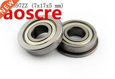 (10 PCS) F697ZZ (7x17x5 mm) Metal Shelded (Flanged) Ball Be