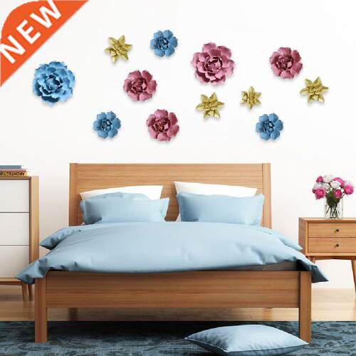 Wall Ceramic Flower Decor Flowers D Art Hanging Artificial