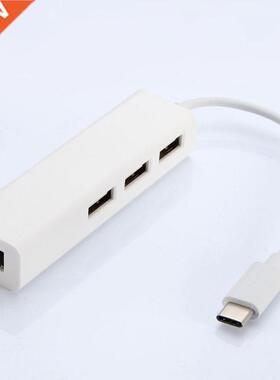 New 3 port Type-C USB 3.Fast Ethernet +USB 2.0 HUB 10 /100MB