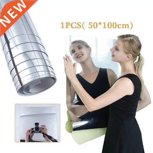 50*100cm Long Blurry Mirror Sticker Self-Adhesive Wall