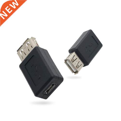 New Black USB 2.0 Type A Female to Micro USB B Female Adapte