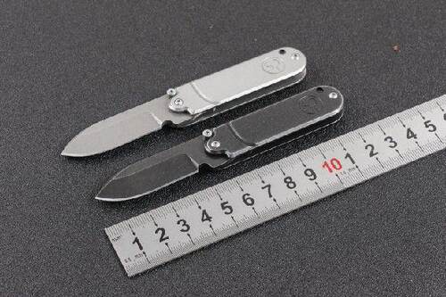 All steel pea folding fruit knife boutique Black water