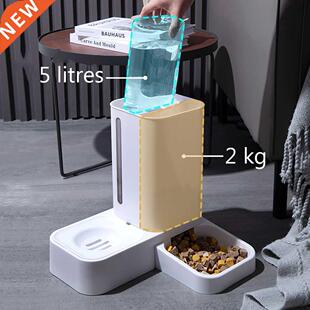 Dog Cat Automatic Feeders Plastic Water Bottle Cat Bowl