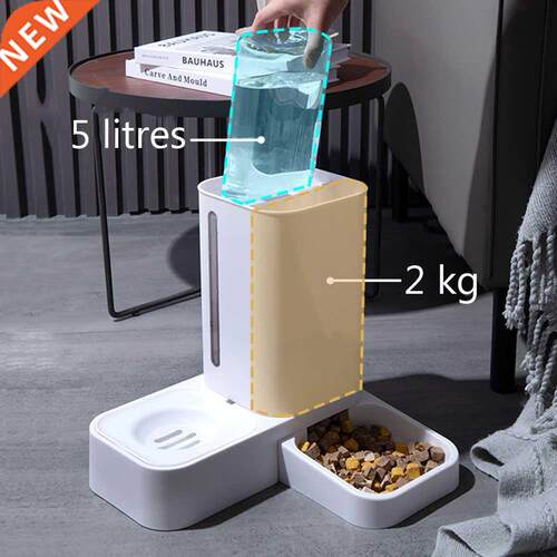 Dog Cat Automatic Feeders Plastic Water Bottle Cat Bowl