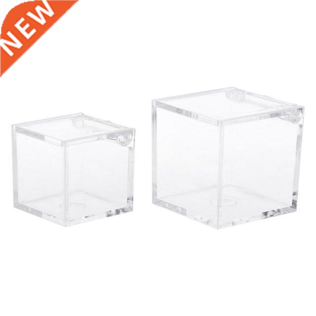 Transparent Cube Wedding Favor Candy Box Plastic Transparent