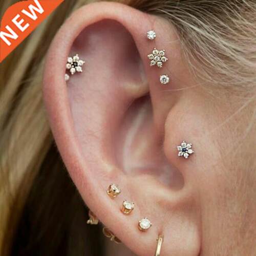 100% 925 sterling silver 5mm cz flower spring new jewelry A