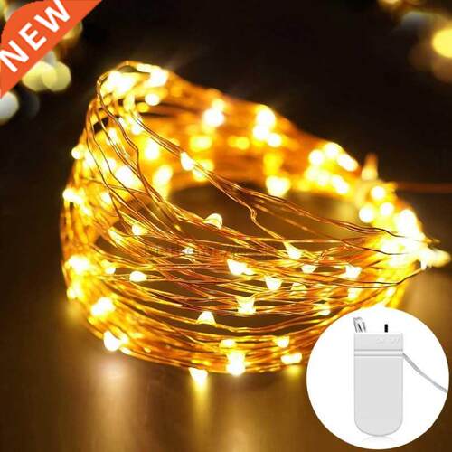 Fairy 2M 5M Battery Operated LED Copper Wire String Lights