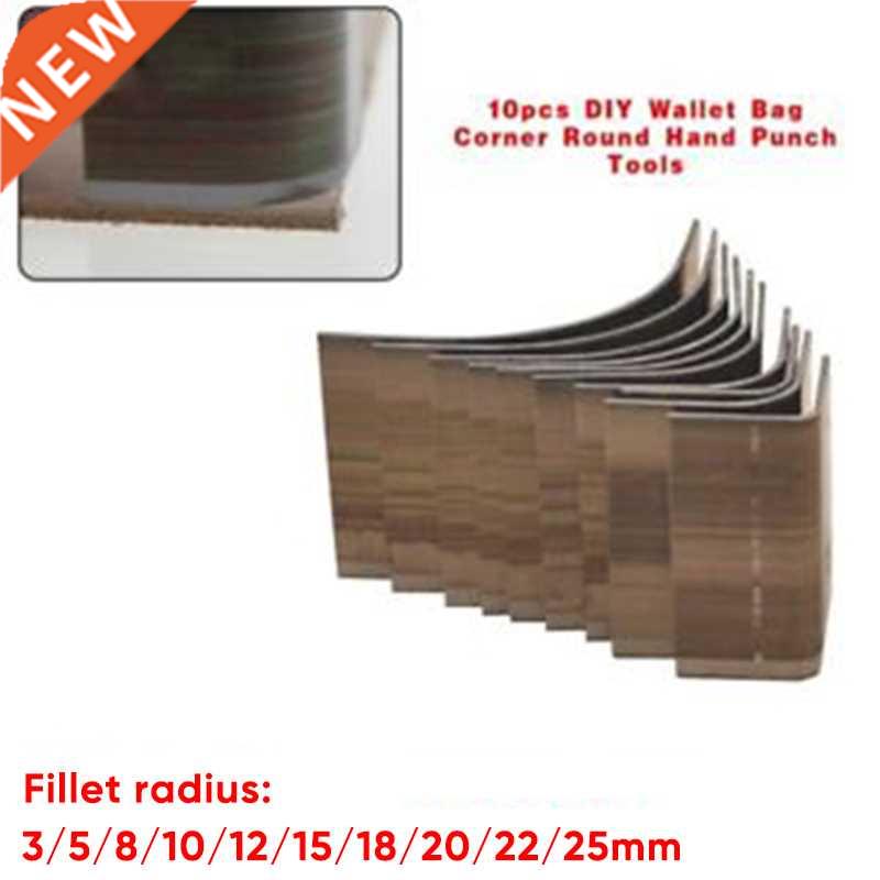 10pcs/Set Leather Craft Tools Corner Round Hand Cutter Punch