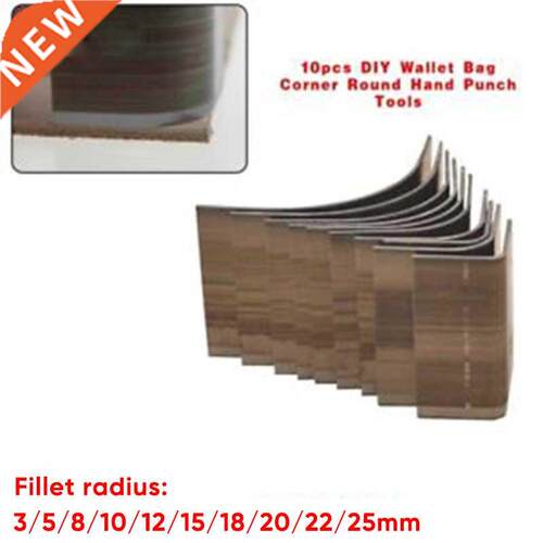 10pcs/Set Leather Craft Tools Corner Round Hand Cutter Punch