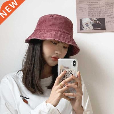 Harajuku Washed Denim Cotton Bucket Hats Designer Unisex Str
