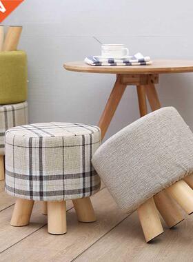 28x25cm Round Taboret Stool Wooden Bedroom Dining Furniture