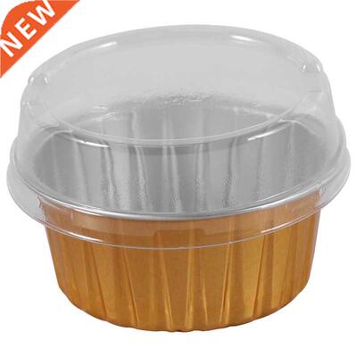 100Pcs Disposable Aluminum Foil Baking Cups Creme Brulee Des