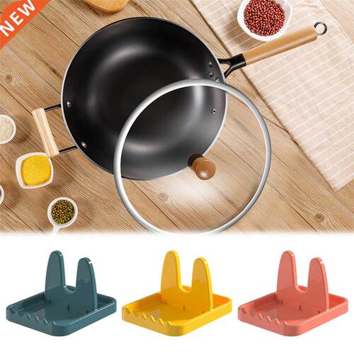 Foldable Pot Lid Rack Plastic Spoon Holder Stand Pan Cover