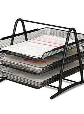 3 Tiers Metal Mesh File Organizer Document Desktop Paper