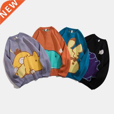Sweater Men Streetwear Harajuku Hip Hop Cartoon Fashion Anim