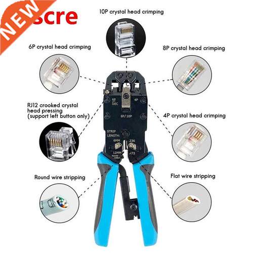 RJ45 Network Crimper 10P 8P 6P 4P Crimping Tools Stripper fo