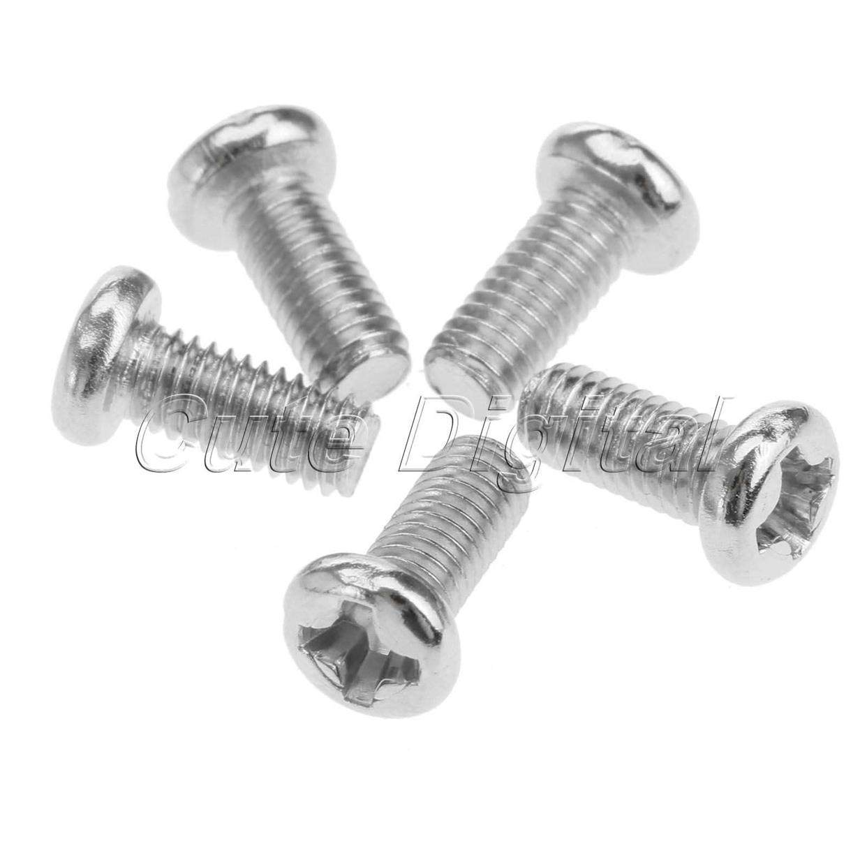 50pcs M x 7mm Stainless Steel Round Head Screw Metric Threa