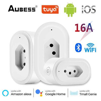Aubess TUYA Smart Wifi Plug 16A Socket Outlet Timer Remote