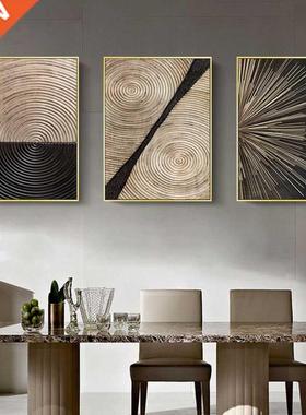 Abract Art Wall Poer Gold Black Surround Minimali Pai