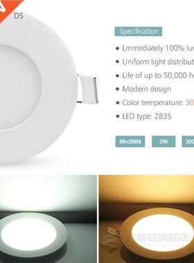 LED Panel Light Ultra Thin Ceiling Recessed Downlight W Rou