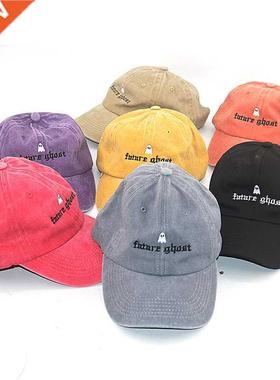 unstructured future goast cartoon embroidery cotton washed f