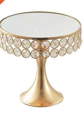 Mirrored Cake Stand Round Dessert Cookies Serving Dish