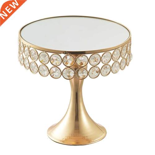 Mirrored Cake Stand Round Dessert Cookies Serving Dish