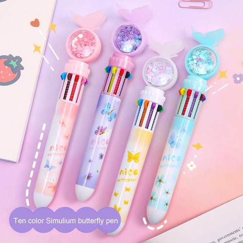 ultifunction Good 10 in 1 Cartoon Retractable 0.5 Ballpoi