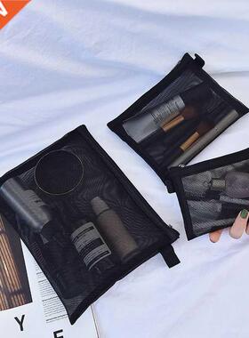 2021 Portable Mesh Makeup Holder Bags Case Black Women Grls