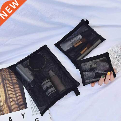 2021 Portable Mesh Makeup Holder Bags Case Black Women Grls