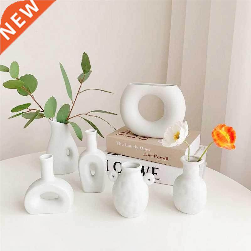 Nordic Ceramic Vase Modern Flower Vases Abstract Art Ornamen