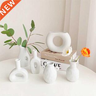 Nordic Ceramic Vase Modern Flower Vases Abstract Art Ornamen