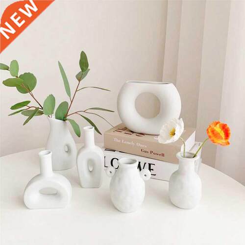 Nordic Ceramic Vase Modern Flower Vases Abstract Art Ornamen