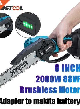 8 Inch 2000W Brushless Mini Electric Chain Saw Variable Spe