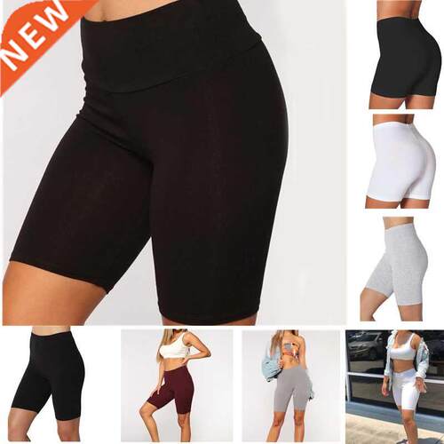 Women Thin Fitness Short Pants Casual Ladies Slim Pants High