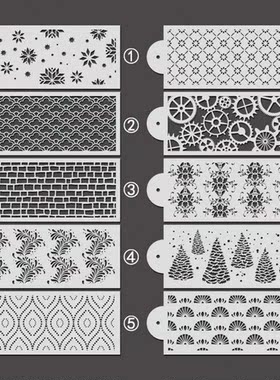 10Pcs/Set Fondant Cutter Border Hollow Out Heat Resistant