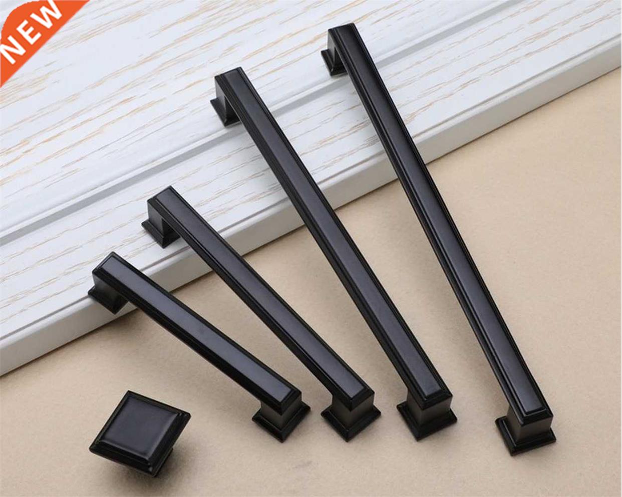 Square black handle European American style cabinet wardrobe