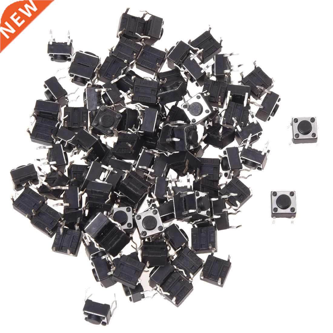 100 Pcs 6 x 6mm x 4.3mm PC Momentary Tactile Tact utton Sw