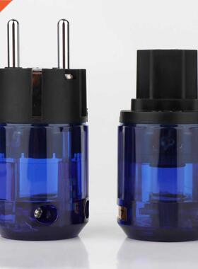 Set P-037E Rhodium Plated EU Power Connector C-037 IEC Femal