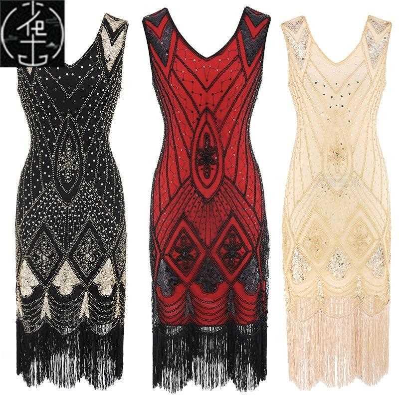 Women 1920s Flapper Dress Gatsby Vintage Roaring 20s Costume