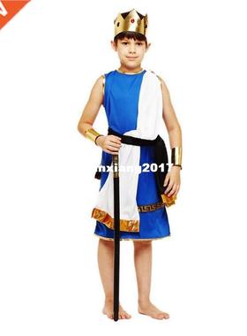 Children Boys Ancient Egypt Zeus Cosplay Costume Crown Jumps