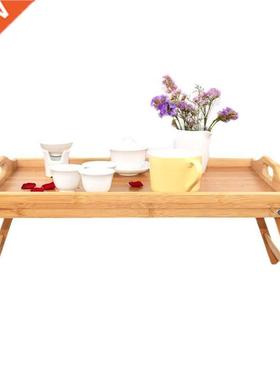 Bamboo Wood Foldable Computer Stand Wooden Laptop Desk Noteb