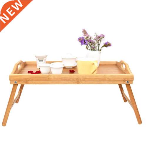 Bamboo Wood Foldable Computer Stand Wooden Laptop Desk Noteb