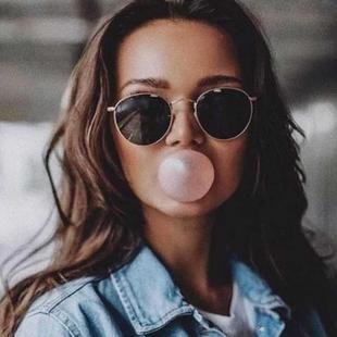 Metal Small Round Sunglasses Woman Vintage Brand Travel Clas