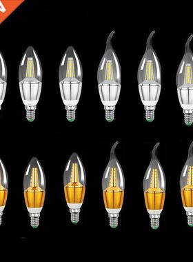 6PCS 5W AC85-265V 285smd Led Candle Bulb E12/E14/E27 Base L