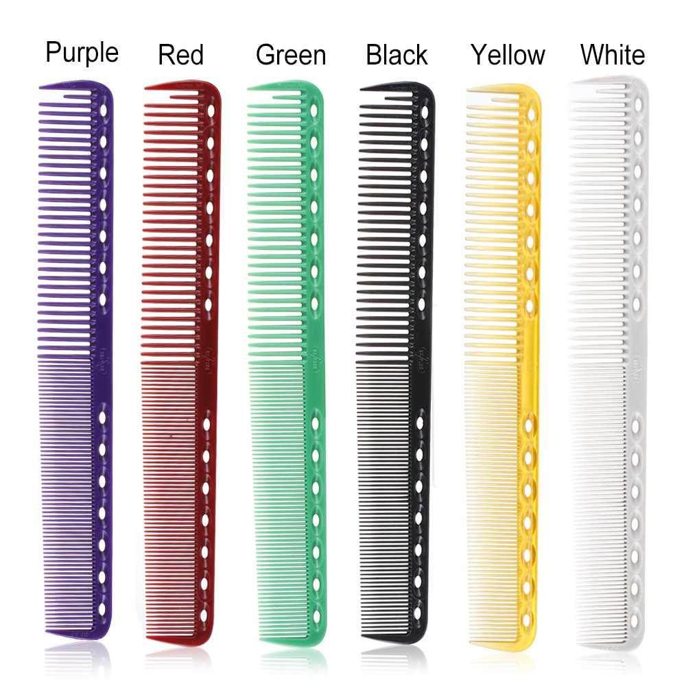 6 colors professional hair combs salon flat hair cutting