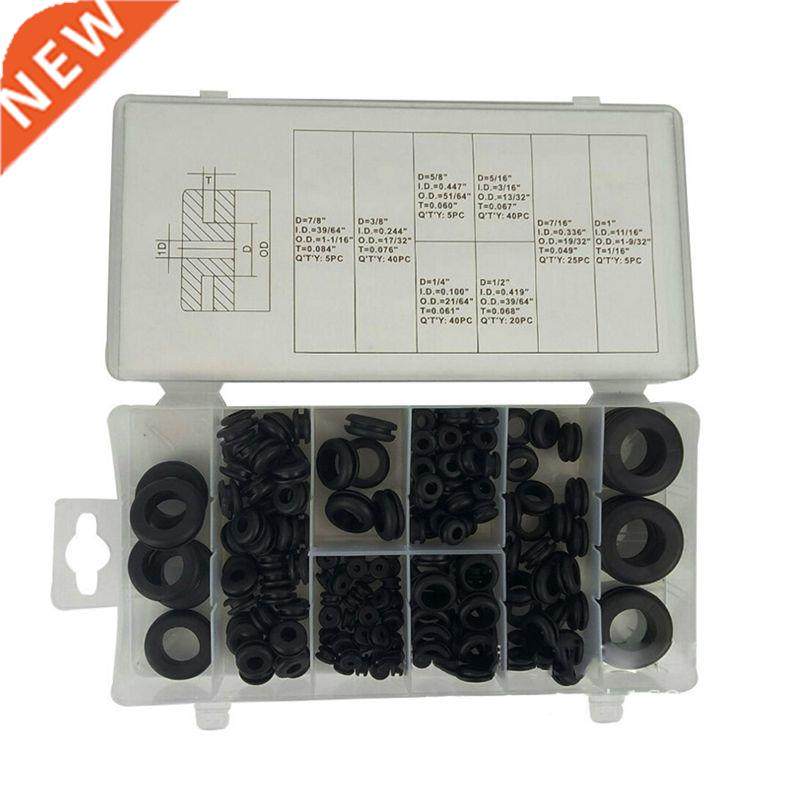 180 pcs round rubber grommet assortment set: electrical