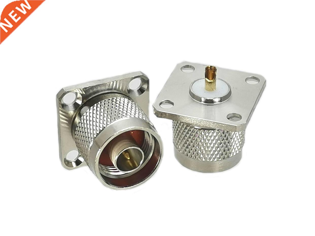 10Pcs N Male Plug 4-holes Flange Solder Pannel mount RF Adap